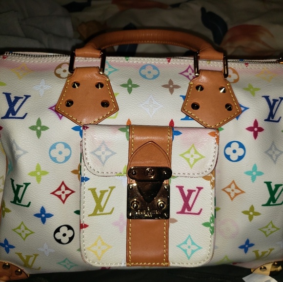 Louis Vuitton Handbags - For Diipape Louis Vuitton speedy 30 white Murakami